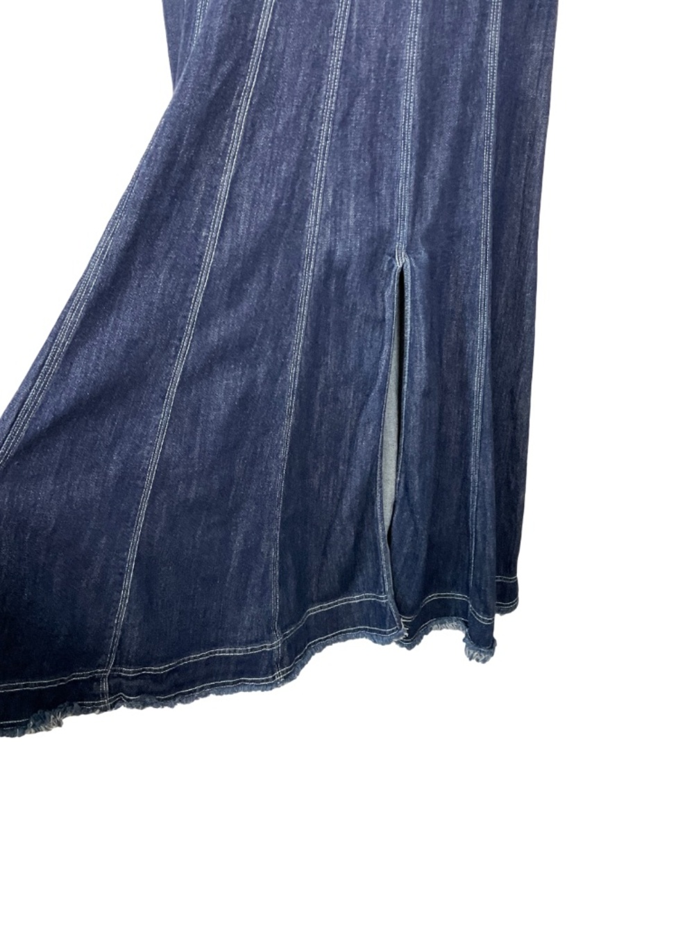 Pilcro Anthropologie Seamed V-Neck Denim Midi Dress - Picture 6 of 12
